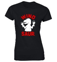 Koszulka damska czarna WINOSAUR